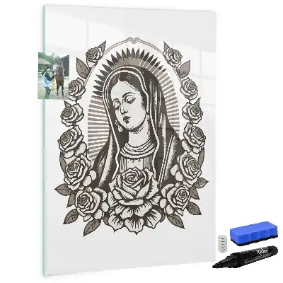 Magnetic dry erase board featuring Our Lady of Guadalupe