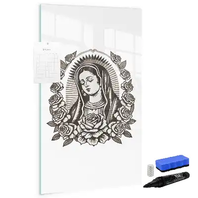 Magnetic dry erase board featuring Our Lady of Guadalupe