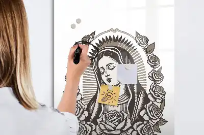 Magnetic dry erase board featuring Our Lady of Guadalupe