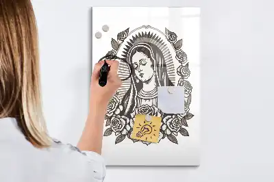Magnetic dry erase board featuring Our Lady of Guadalupe