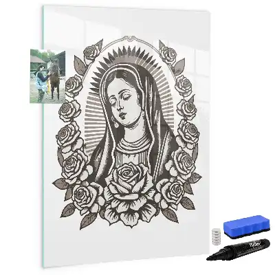 Magnetic dry erase board featuring Our Lady of Guadalupe