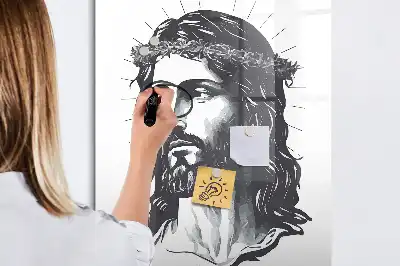 Magnetic writing board Jesus Christ design