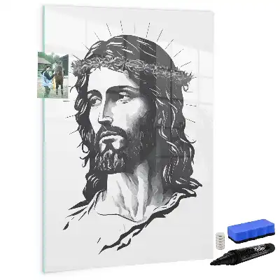 Magnetic writing board Jesus Christ design