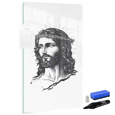 Magnetic writing board Jesus Christ design