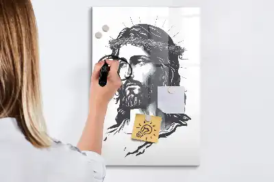 Magnetic writing board Jesus Christ design