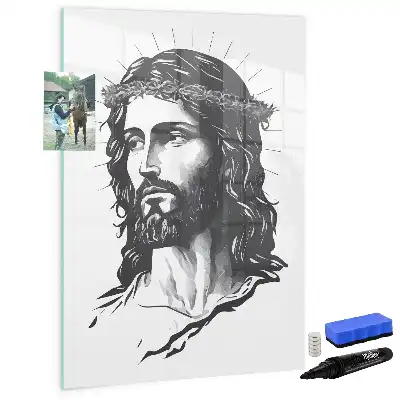 Magnetic writing board Jesus Christ design