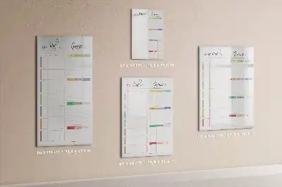 Magnetic dry erase board for weekly meal planning
