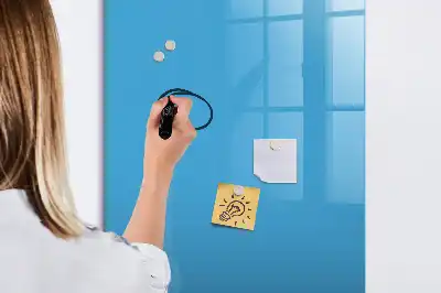 Magnetic dry erase board light blue