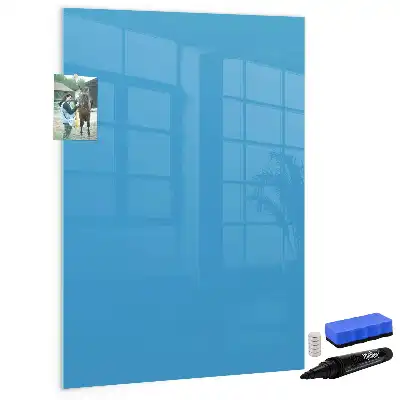 Magnetic dry erase board light blue