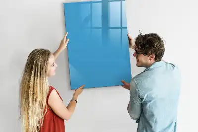 Magnetic dry erase board light blue
