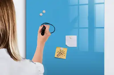 Magnetic dry erase board light blue