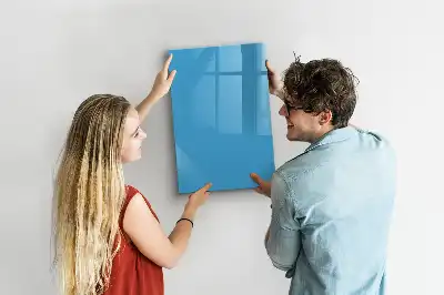 Magnetic dry erase board light blue