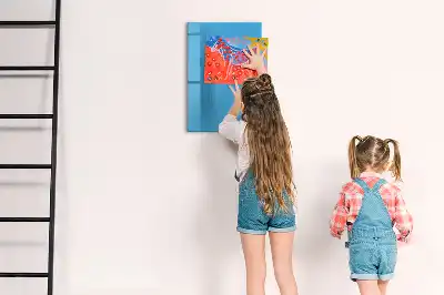 Magnetic dry erase board light blue