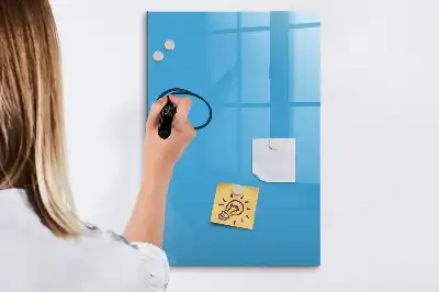 Magnetic dry erase board light blue