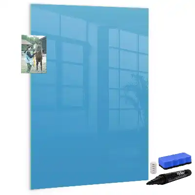 Magnetic dry erase board light blue
