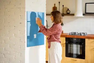 Magnetic dry erase board light blue