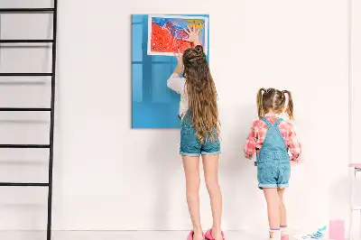 Magnetic dry erase board light blue