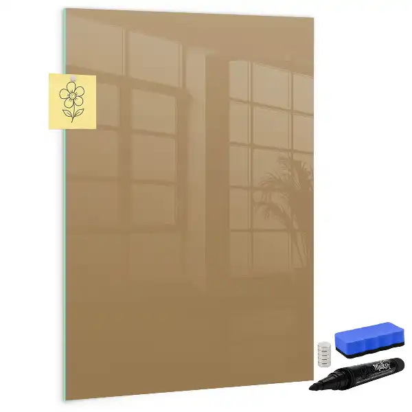 Magnetic writing board dark beige
