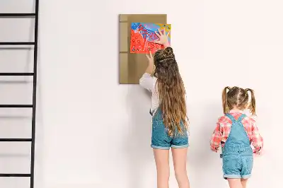 Magnetic writing board dark beige