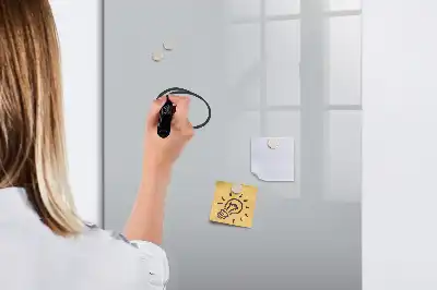 Magnetic writing board light grey