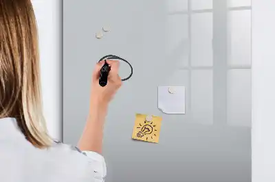 Magnetic writing board light grey