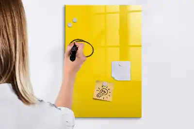 Magnetic writing board light yellow
