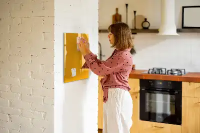 Magnetic dry erase board in gold yellow