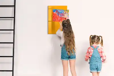 Magnetic dry erase board in gold yellow