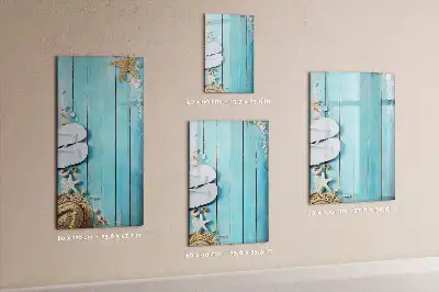 Magnetic writing board in blue beach design
