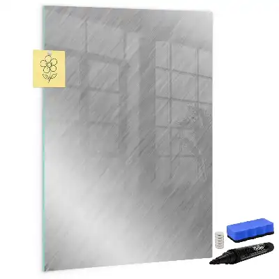 Magnetic dry erase board with metallic finish