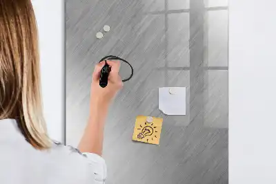 Magnetic dry erase board with metallic finish