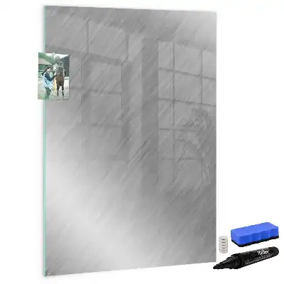 Magnetic dry erase board with metallic finish