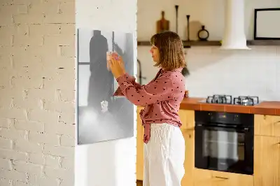 Magnetic dry erase board with metallic finish
