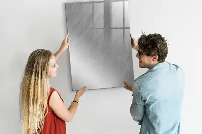 Magnetic dry erase board with metallic finish