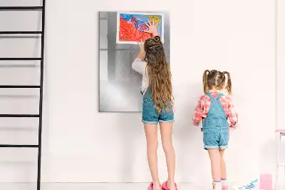 Magnetic dry erase board with metallic finish