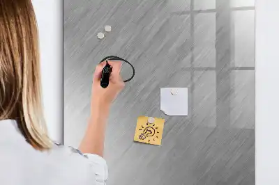 Magnetic dry erase board with metallic finish