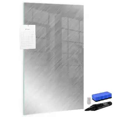Magnetic dry erase board with metallic finish