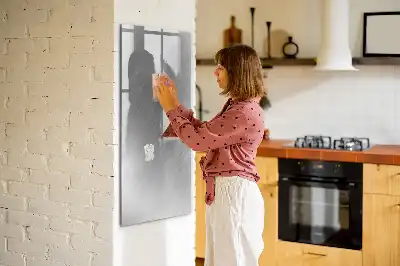 Magnetic dry erase board with metallic finish