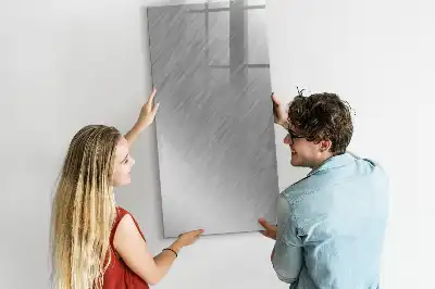 Magnetic dry erase board with metallic finish