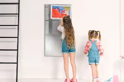 Magnetic dry erase board with metallic finish