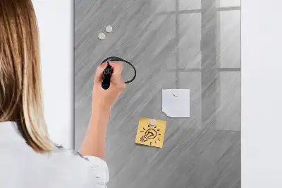 Magnetic dry erase board with metallic finish