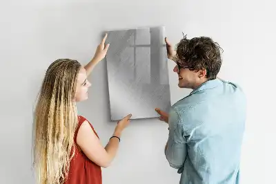 Magnetic dry erase board with metallic finish