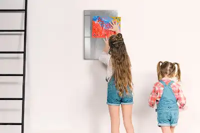 Magnetic dry erase board with metallic finish