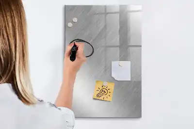 Magnetic dry erase board with metallic finish