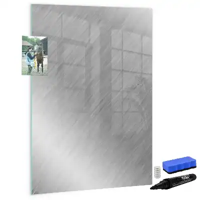 Magnetic dry erase board with metallic finish