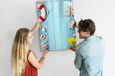 Magnetic dry erase board beach lovers design