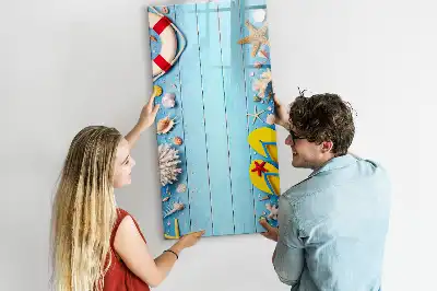 Magnetic dry erase board beach lovers design