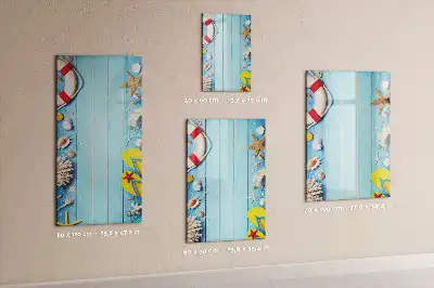 Magnetic dry erase board beach lovers design
