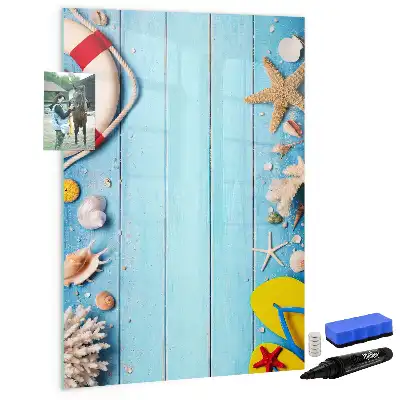 Magnetic dry erase board beach lovers design