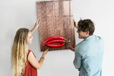 Magnetic dry erase board with a wooden frame